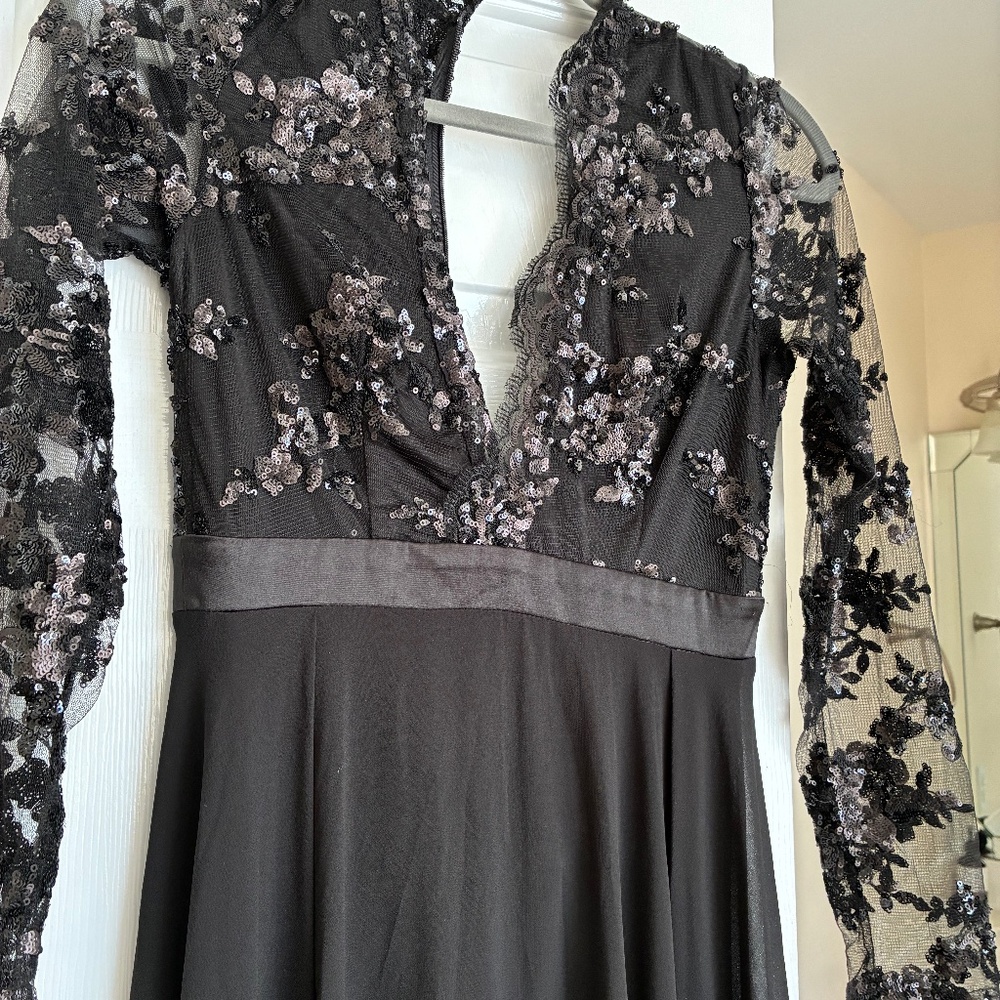 Black Sequin Formal Gown